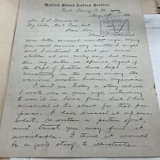 Capt. Jack Crawford U.S Indian Service Letter 1891 Signed picture