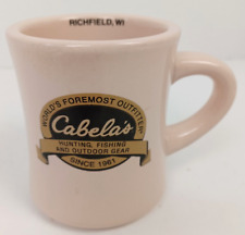 Cabelas Hunting Fishing Heavy Diner Style Coffee Mug Richfield Wisconsin 10 oz picture
