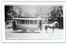 1890 Horsecar Washington and Anacostia Two Man Double Enders Unposted Postcard picture