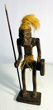 Rare & Old Primitive Java Warrior Wooden Carving and Jute Tribal Sculpture 10