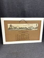 Rare 1907 Original Calendar Boston Mass - Copley Square - Baker Ayling Bankers picture