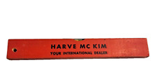 Harve McKim Your International Dealer Vintage Wood Advertising Level Ruler Tool picture