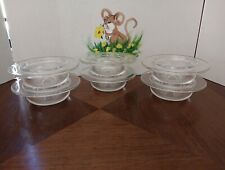 6 VTG Heller Oven Microwave Bakeware Ribbed Glass Round 1 Cup Dish L&M Vignelli picture