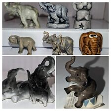 Vtg Elephant Figurine Lot of 8 Mini Sculpture England Volcanic Ash HR, Germany + picture