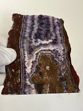 Stunning Chevron Amethyst Slab 0.68 Pounds Thick & Lovely / Lapidary picture
