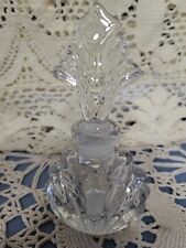 vintage crystal perfume bottle with stopper picture