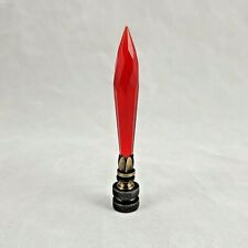RED  CRYSTAL  FACETED  ELECTRIC  LIGHTING  LAMP  SHADE  FINIAL  (NEW) picture