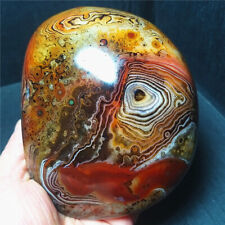 TOP 770.2G Natural Polished Silk Banded Lace Agate Crystal Madagascar A3834 picture
