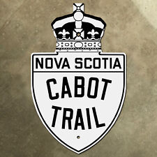 Nova Scotia Cabot Trail route marker highway road sign Canada 1932 scenic picture