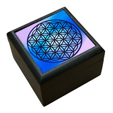 Flower of Life Print Wood Box picture