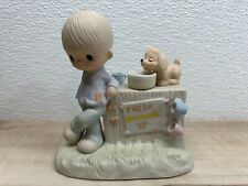 1980 Enesco Precious Moments Thank You For Comming To My Ade Porcelain Figurine picture
