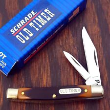 SCHRADE OLD TIMER Knife Made in USA 33OT Middleman JACK Sawcut DELRIN Handles picture
