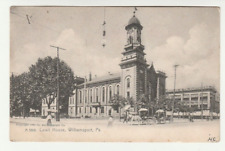 1907 Court House Williamsport PA Antique Vintage Postcard RPPC Posted Jan. 26th picture