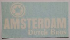 Vtg Dutch Bros Coffee Amsterdam White Sticker Decal picture