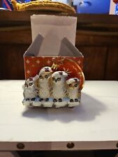 Four Owls Family On A Limb Sparkling Christmas Ornament by Christopher Radko picture