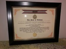 ALABAMA NATIONAL EMERGENCY SERVICE [9-11 CRISIS] COMMEMORATIVE MEDAL CERTIFICATE picture