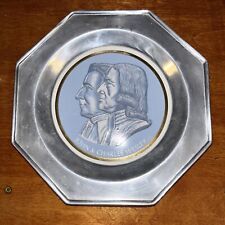 Vintage John And Charles WESLEY METHODIST Commemorative Wilton PA Pewter Plate picture