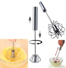 Semi-automatic Mixer Egg Beater Self Turning Stainless Steel Whisk Hand picture