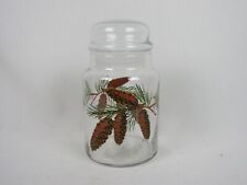 Vintage Libbey Pine Cone Jar-Clear Glass-With Lid-EUC picture