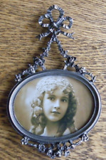 Small Oval Pewter/Gray Colored Ornate Picture Frame picture