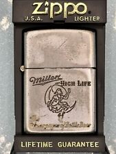 Vintage 1950-1957 Miller High Life Champagne Of Beers Chrome Zippo Lighter picture