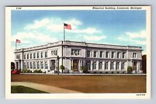 Ironwood MI-Michigan, Memorial Building, Antique Vintage Souvenir Postcard picture
