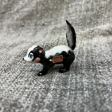 Vintage Glossy Black and White Skunk Porcelain Bone China Figurine Made in Japan picture