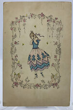 Rare c.1920 MELA KOEHLER Artist-Signed Postcard M. Munk Series Article On Back picture