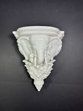 Vintage Fitz And Floyd Elephant Wall Planter Sconce White RM picture