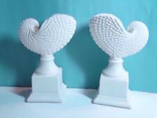 SET OF TWO VINTAGE MARGARET FURLONG PAPER NAUTILUS CANDLE HOLDER IN BOX picture