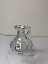 Vintage Clear Glass Cruet Small Vinegar Pitcher No Stopper picture