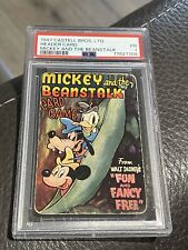 1947 CASTELL BROS. LTD. HEADER CARD PSA MICKEY AND THE BEANSTALK MICKEY MOUSE picture