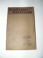 1915 PROFITABLE DAIRYING MANUAL FOR  FARMERS STUDENTS  BENKENDORF & HATCH picture