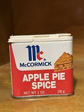 vintage McCormick Apple Pie Spice spice tin plastic top great colors (c) 1977 picture