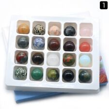 20mm Round Ball Gemstone Lots Mix Natural Crystal Sphere Healing Globe Chakra picture