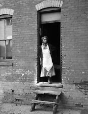 1937 African American Woman in Doorway, DC Vintage Old Photo 8.5