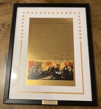 Bradford Exchange 24k Gold Declaration of Independence Wall Art 150 mg Gold 1776 picture