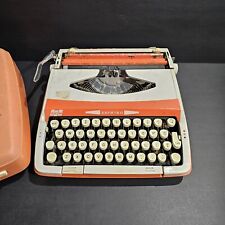 Smith Corona Zephyr II Portable Typewriter Orange w/ Cover FOR PARTS ONLY READ picture