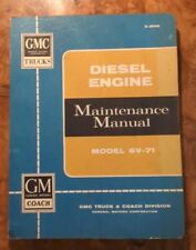 1959 GMC MODEL 6V - 71 DIESEL ENGINE MAINTENANCE / SHOP MANUAL  picture