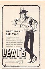 Levi's Strauss America's Finest Jeans Since 1850 Vintage Magazine Print Ad picture