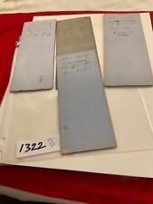 1322 FORT KNOX MAINE PAY LIST OF BUILDERS 1850s GROUP OF FOUR NICE picture