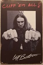 Cliff Burton Cliff 'em All metal hanging wall sign picture