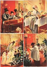JUDAICA JEWISH TRADITIONS ARTIST SIGNED SEEBERGER 11 Vintage Postcards (L5267) picture