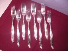 Set Of 8 Dinner Forks Sweep Wm Rogers International Silverplate 7 1/8 GG3 picture