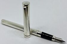 Rare AURIGA Italy Sterling Silver Fountain Pen- Fine Nib- Standard Cartridge-925 picture