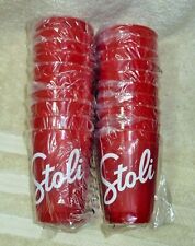STOLI Vodka 10-Pack 8oz. Red Plastic Standard Drink Cups Lot picture