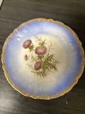Antique Blue “The Sebring Porcelain”  Plate Potter Flowers 12.5 Inches picture