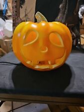 Halloween Jack-o-Lantern lamp with light fixture working picture