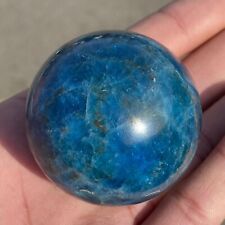 1pc Natural Blue Apatite Ball Sphere Quartz Crystal Mineral Reike Healing 40mm+ picture