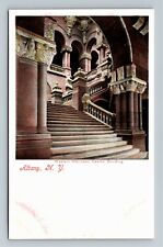 Albany NY-New York, Capitol Building Ornate Western Staircase Vintage Postcard picture